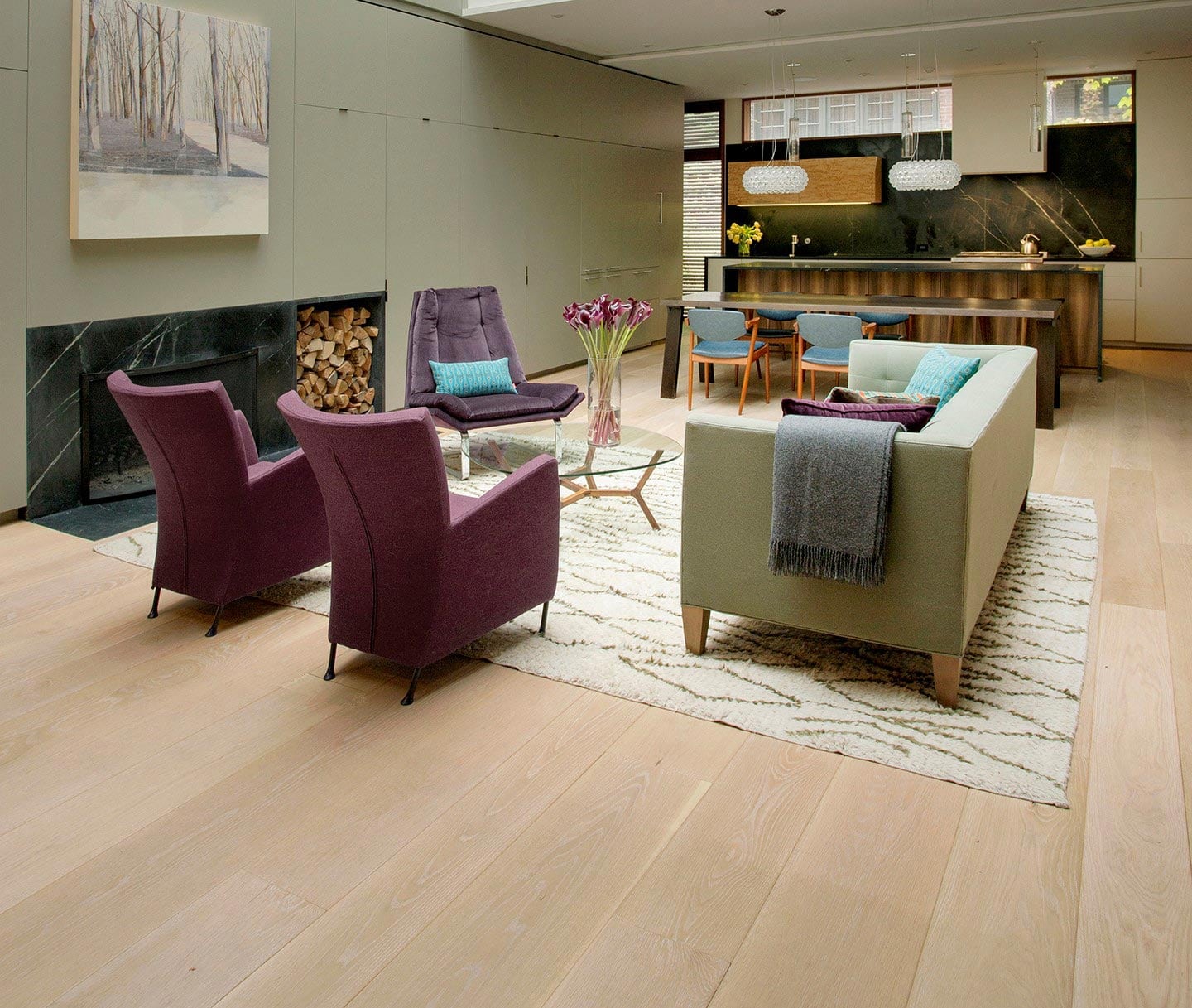 Brushed Light hardwood floor