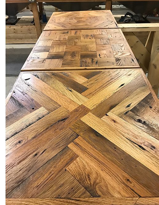 Three examples of wood paneling