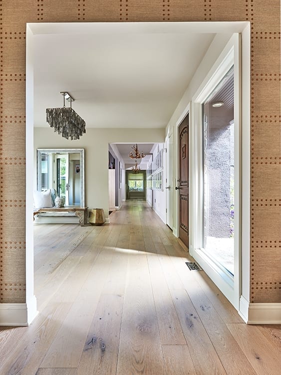 rustic flooring in hallway
